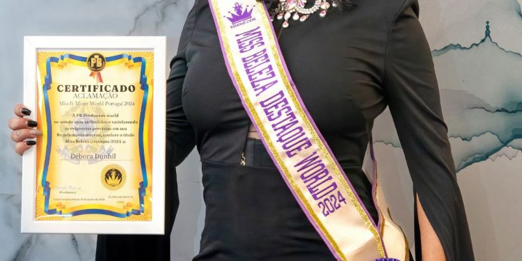 Debora Dunhil recebe duas faixas na Aclamação Miss & Mister World Portugal 2024