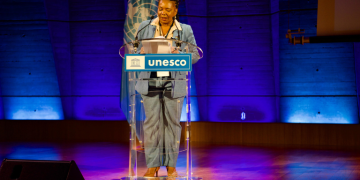 Ministra da Cultura, Margareth Menezes, faz discurso em evento na sede da UNESCO, em Paris Ministra da Cultura, Margareth Menezes, faz discurso em evento na sede da UNESCO, em Paris