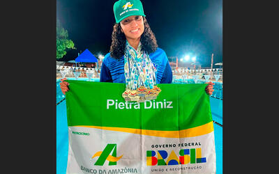 Atleta patrocinada pelo Banco da Amazônia conquista 13 ouros na Copa Amazônia Internacional Atleta patrocinada pelo Banco da Amazônia conquista 13 ouros na Copa Amazônia Internacional