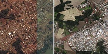 Veja o antes e depois de Rio Bonito do Iguaçu Veja o antes e depois de Rio Bonito do Iguaçu
