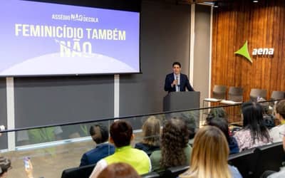 Campanha nacional leva combate ao feminicídio para aeroportos brasileiros Campanha nacional leva combate ao feminicídio para aeroportos brasileiros